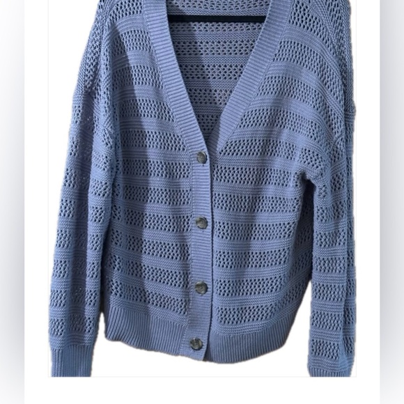 Sonoma Blue Textured Knit Cardigan Sweater - Picture 1 of 3